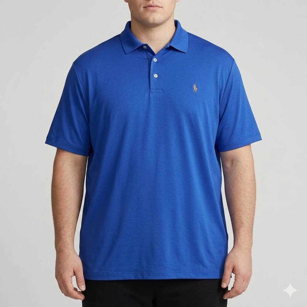 Polo Ralph Lauren Performance Golf Polo Shirt Blue XXL EUC
